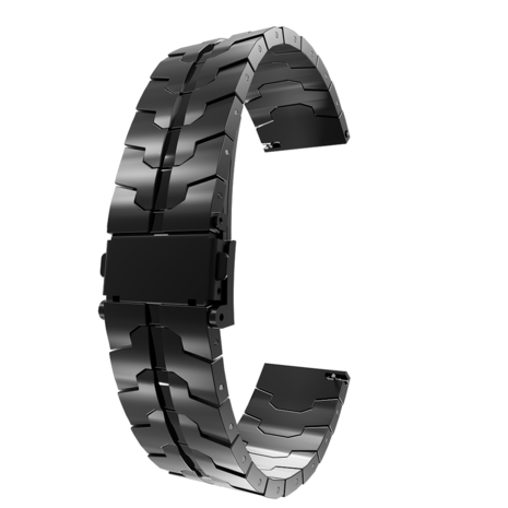 Strap-it Strap-it Samsung Gear Sport Steel Iron Strap (Black) Strap-it Strap-it Samsung Gear Sport Steel Iron Strap (Black)