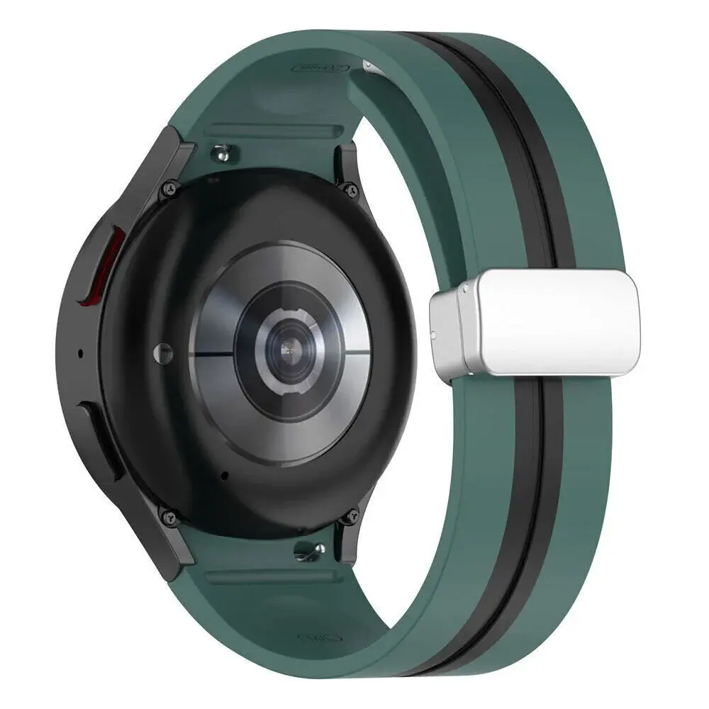 Strap-it Strap-it Samsung Galaxy Watch 4 Classic 42mm Magnetic Sport Strap (Green/Black) Strap-it Strap-it Samsung Galaxy Watch 4 Classic 42mm Magnetic Sport Strap (Green/Black)