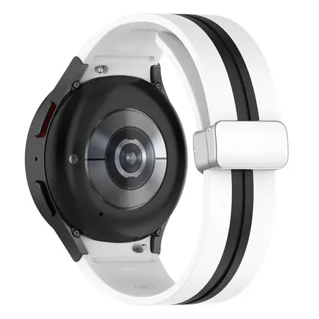 Strap-it Strap-it Samsung Galaxy Watch 4 44mm Magnetic Sport Strap (White/Black) Strap-it Strap-it Samsung Galaxy Watch 4 44mm Magnetic Sport Strap (White/Black)