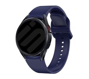 Strap-it Samsung Galaxy Watch FE 'One push' Silicone Strap (Dark Blue)