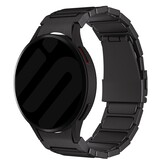 Strap-it Samsung Galaxy Watch FE 'One push' Titanium Strap (Black)
