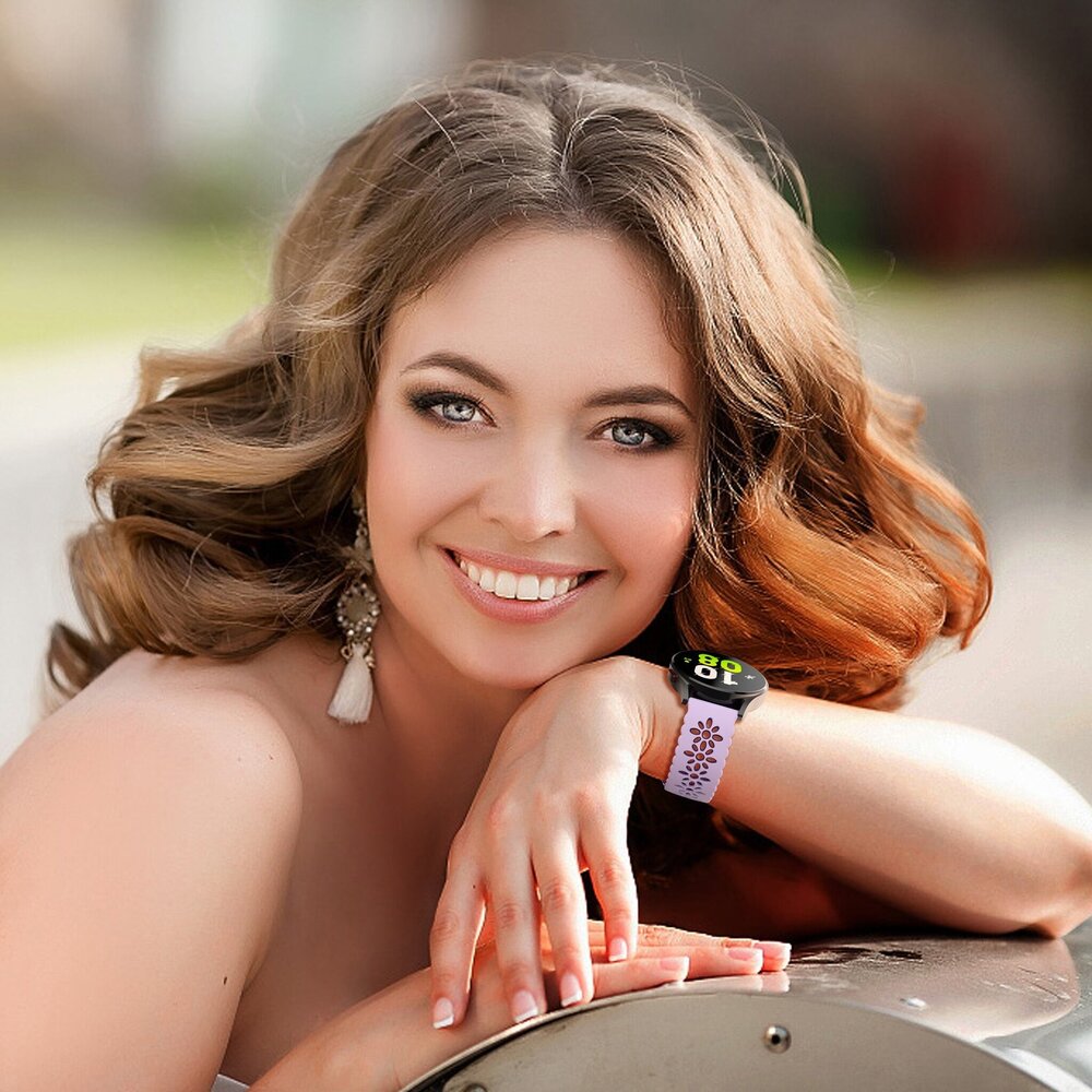 Strap-it Strap-it Polar Ignite 2 Silicone Strap Patterned (Lilac/Purple)