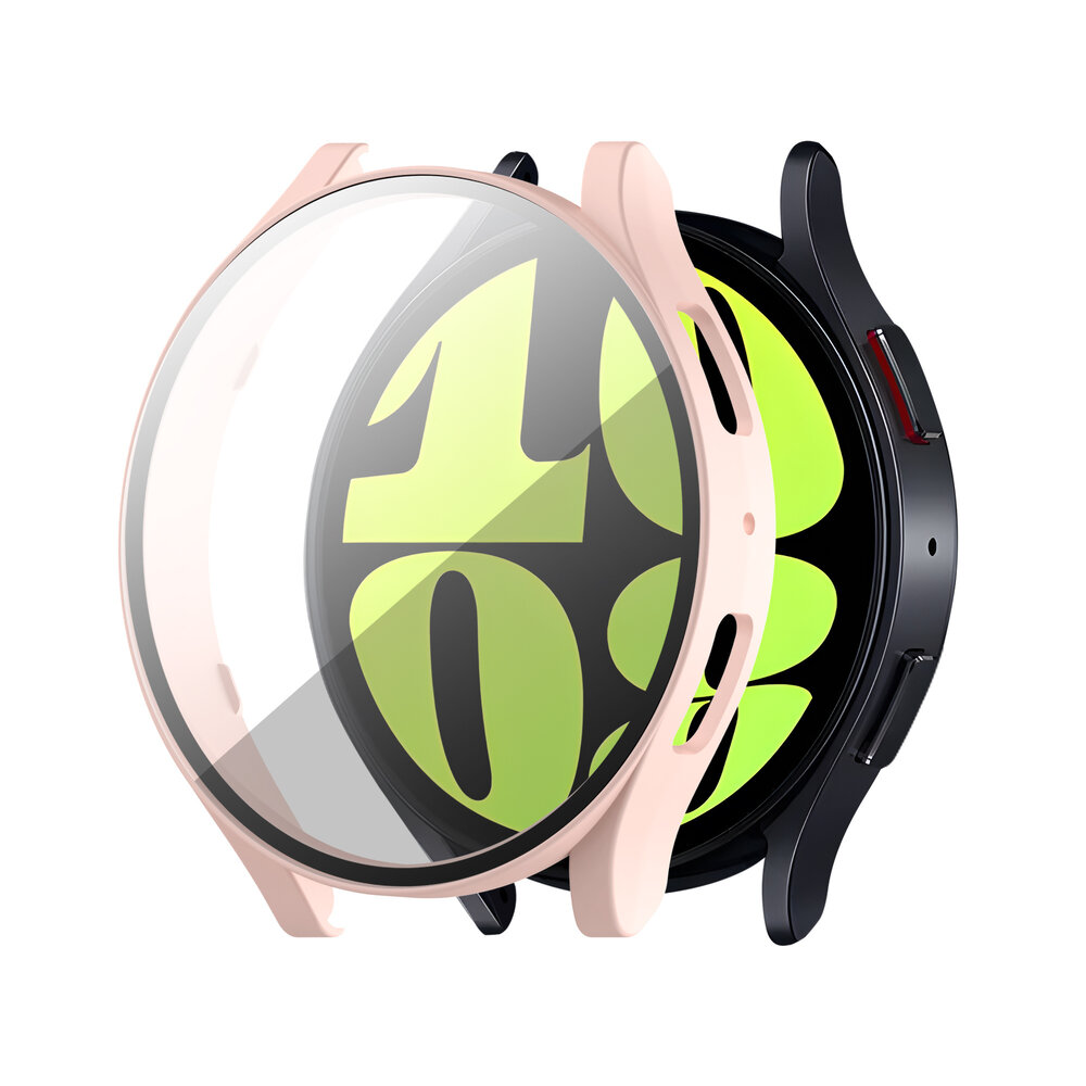 Strap-it Strap-it Samsung Galaxy Watch 6 40mm PC Hard Case with Glasss (Pink) Strap-it Strap-it Samsung Galaxy Watch 6 40mm PC Hard Case with Glasss (Pink)