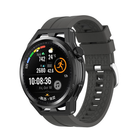 Strap-it Strap-it Huawei Watch GT Silicone Strap Extreme (Dark Grey)
