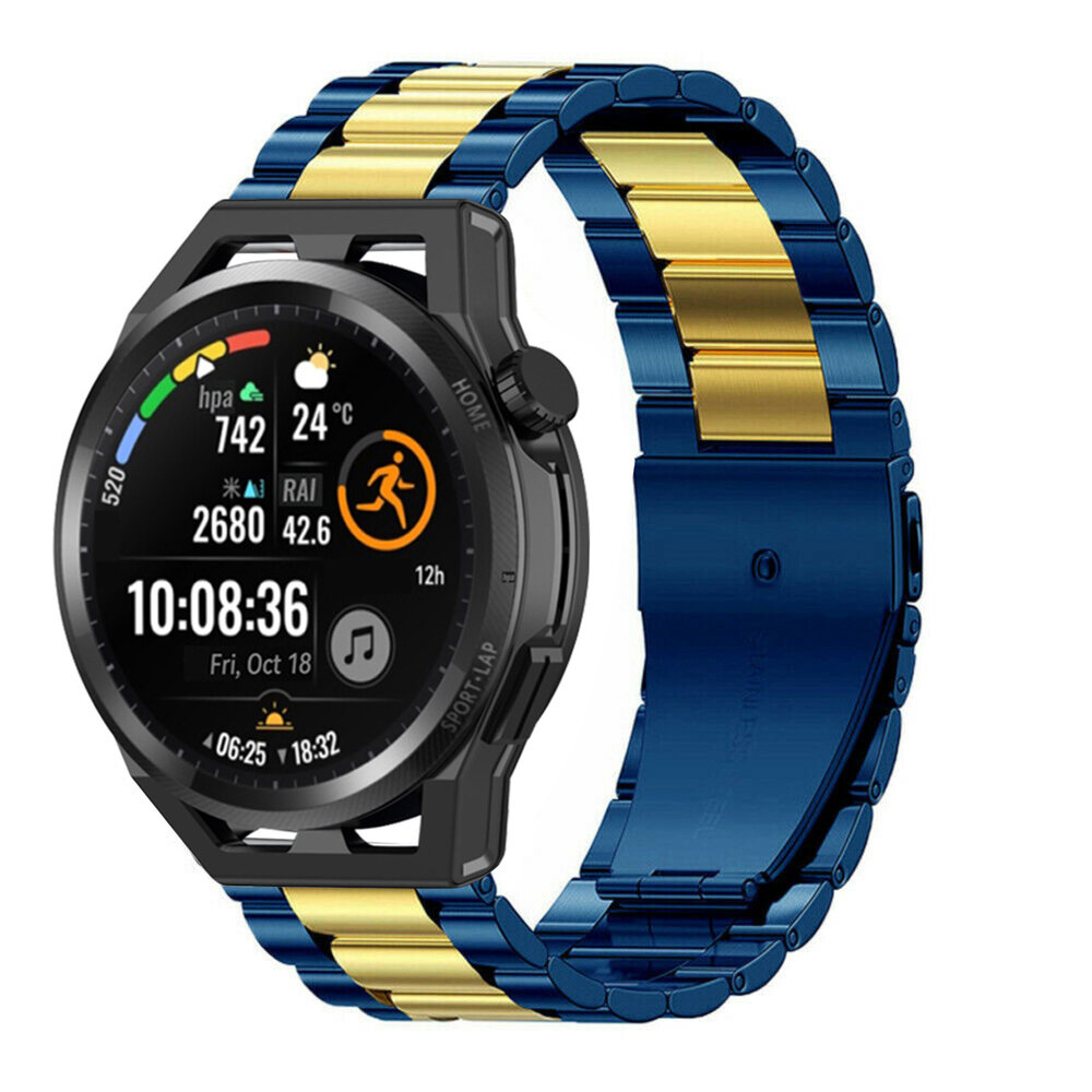 Strap-it Strap-it Huawei Watch GT Steel Strap (Blue/Gold) Strap-it Strap-it Huawei Watch GT Steel Strap (Blue/Gold)