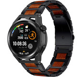 Strap-it Huawei Watch GT Wood/Steel Strap (Black) Strap-it Huawei Watch GT Wood/Steel Strap (Black)