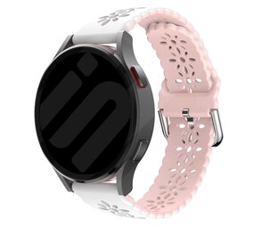 Strap-it Samsung Galaxy Watch 7 - 40mm Patterned Silicone Strap (White/Pink) Strap-it Samsung Galaxy Watch 7 - 40mm Patterned Silicone Strap (White/Pink)