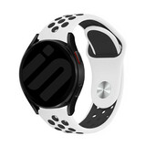 Strap-it Samsung Galaxy Watch 7 - 40mm Sport Strap (White/Black) Strap-it Samsung Galaxy Watch 7 - 40mm Sport Strap (White/Black)