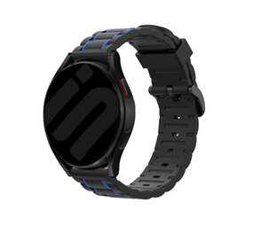 Strap-it Samsung Galaxy Watch 7 - 40mm Sport Strap with Buckle (Black/Blue) Strap-it Samsung Galaxy Watch 7 - 40mm Sport Strap with Buckle (Black/Blue)