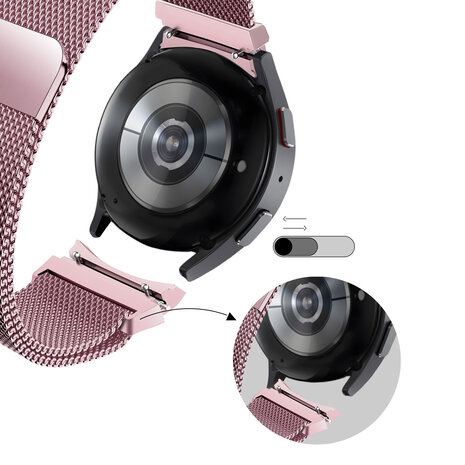 Bandz Bandz Samsung Galaxy Watch 7 - 40mm Milanese Loop Strap (Pink) Bandz Bandz Samsung Galaxy Watch 7 - 40mm Milanese Loop Strap (Pink)