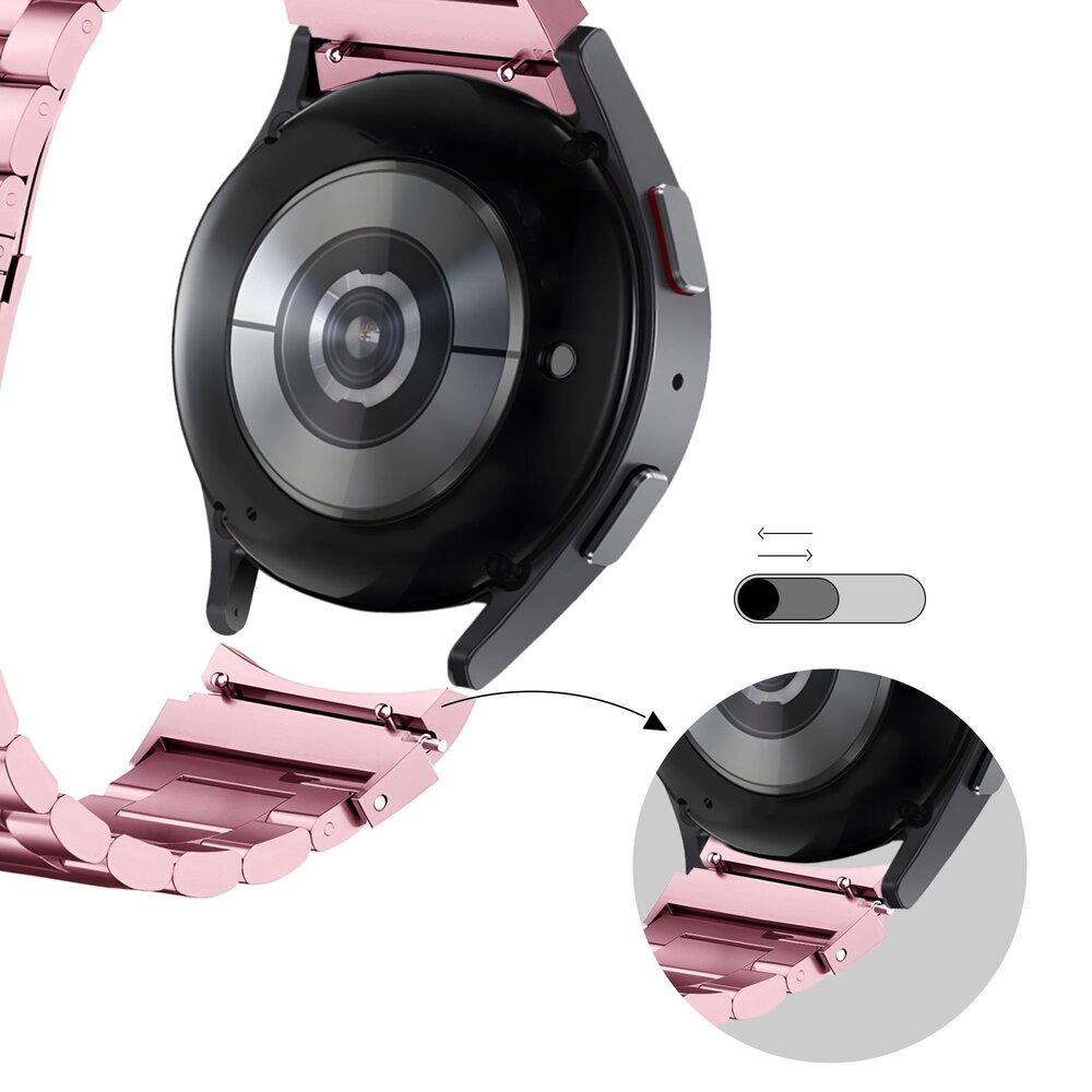 Bandz Bandz Samsung Galaxy Watch 7 - 40mm Steel Strap 'Classic' (Pink) Bandz Bandz Samsung Galaxy Watch 7 - 40mm Steel Strap 'Classic' (Pink)