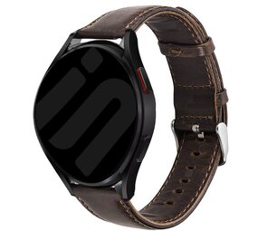 Strap-it Samsung Galaxy Watch 7 - 44mm Leather Strap (Dark Brown) Strap-it Samsung Galaxy Watch 7 - 44mm Leather Strap (Dark Brown)