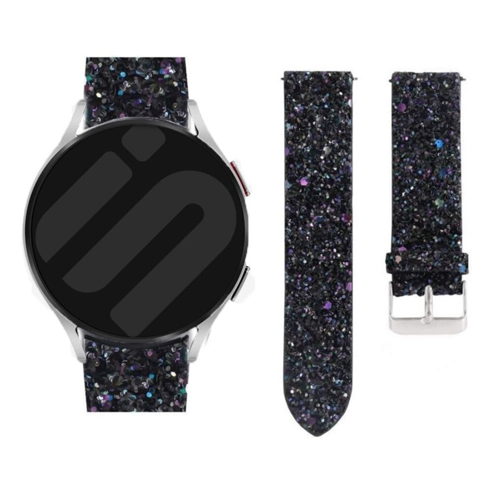 Strap-it Strap-it Samsung Galaxy Watch 7 - 44mm Leather Strap with Glitters (Black) Strap-it Strap-it Samsung Galaxy Watch 7 - 44mm Leather Strap with Glitters (Black)