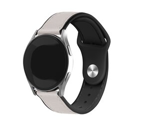 Strap-it Samsung Galaxy Watch 7 - 44mm Leather Hybrid Strap (White) Strap-it Samsung Galaxy Watch 7 - 44mm Leather Hybrid Strap (White)