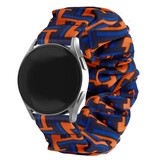 Strap-it Samsung Galaxy Watch 7 - 44mm Scrunchie Strap (Black/Orange/Blue) Strap-it Samsung Galaxy Watch 7 - 44mm Scrunchie Strap (Black/Orange/Blue)