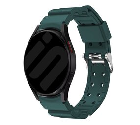Strap-it Samsung Galaxy Watch 7 - 44mm Silicone Armour Strap (Dark Green)