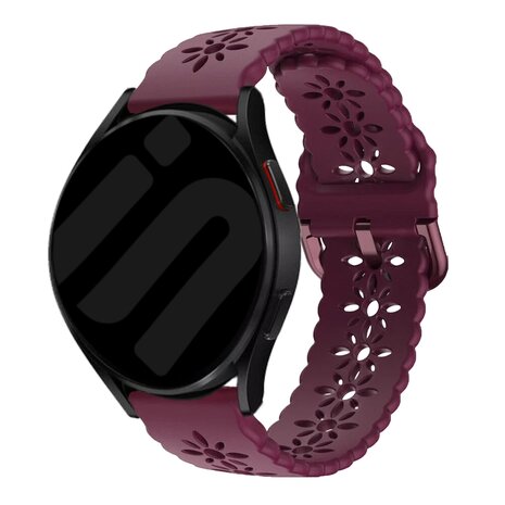 Strap-it Strap-it Samsung Galaxy Watch 7 - 44mm Patterned Silicone Strap (Wine Red) Strap-it Strap-it Samsung Galaxy Watch 7 - 44mm Patterned Silicone Strap (Wine Red)