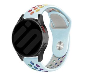 Strap-it Samsung Galaxy Watch 7 - 44mm Sport Strap (Light Blue/Colourful) Strap-it Samsung Galaxy Watch 7 - 44mm Sport Strap (Light Blue/Colourful)