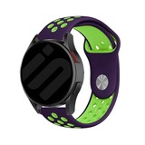 Strap-it Samsung Galaxy Watch 7 - 44mm Sport Strap (Purple/Green) Strap-it Samsung Galaxy Watch 7 - 44mm Sport Strap (Purple/Green)