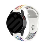 Strap-it Samsung Galaxy Watch 7 - 44mm Sport Strap (White/Colourful) Strap-it Samsung Galaxy Watch 7 - 44mm Sport Strap (White/Colourful)