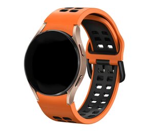 Strap-it Samsung Galaxy Watch 7 - 44mm Squared Sport Strap (Orange/Black) Strap-it Samsung Galaxy Watch 7 - 44mm Squared Sport Strap (Orange/Black)