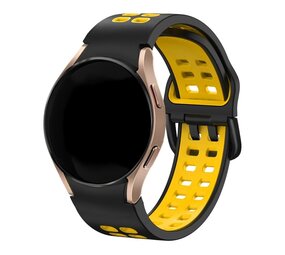 Strap-it Samsung Galaxy Watch 7 - 44mm Squared Sport Strap (Black/Yellow) Strap-it Samsung Galaxy Watch 7 - 44mm Squared Sport Strap (Black/Yellow)
