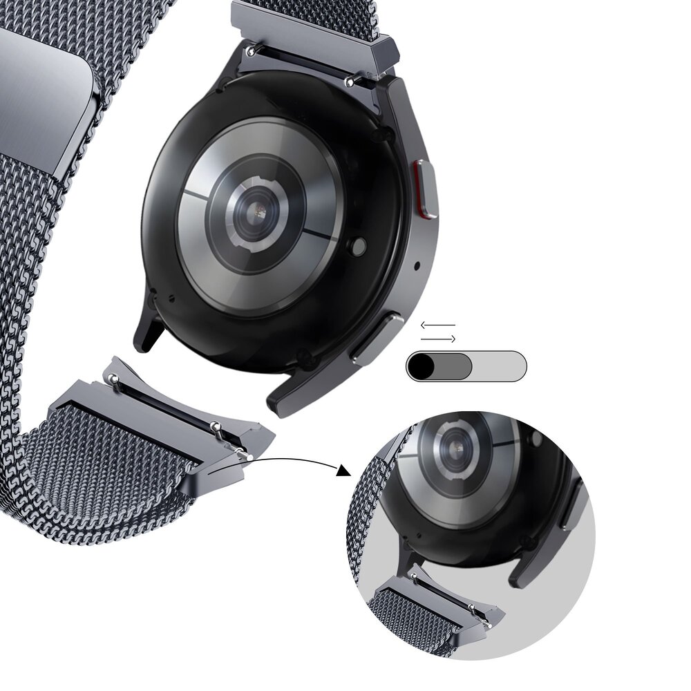 Bandz Bandz Samsung Galaxy Watch 7 - 44mm Milanese Loop Strap (Gray) Bandz Bandz Samsung Galaxy Watch 7 - 44mm Milanese Loop Strap (Gray)