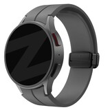 Bandz Bandz Samsung Galaxy Watch 7 - 44mm Silicone Strap with D-Buckle (Dark Gray)
