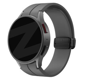 Bandz Bandz Samsung Galaxy Watch 7 - 44mm Silicone Strap with D-Buckle (Dark Gray)