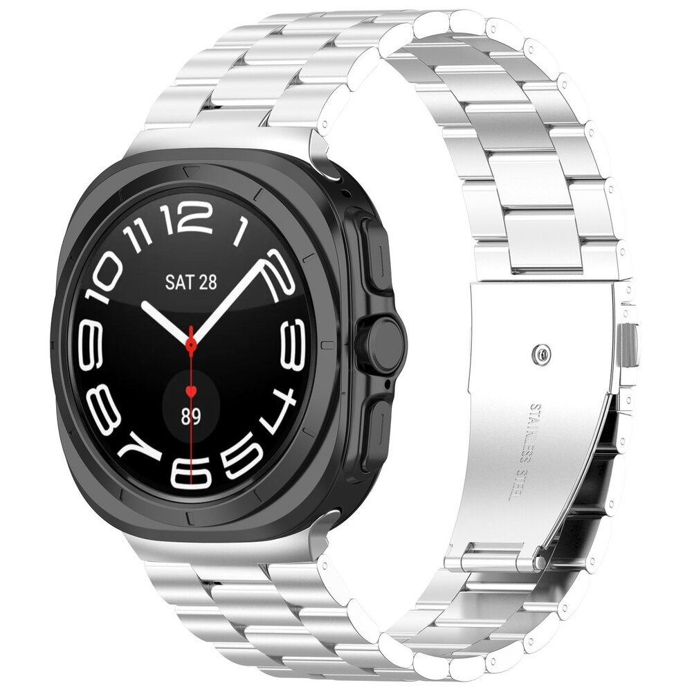 Strap-it Strap-it Samsung Galaxy Watch Ultra Steel Strap (Silver) Strap-it Strap-it Samsung Galaxy Watch Ultra Steel Strap (Silver)