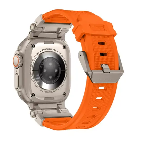Strap-it Strap-it Apple Watch 'Explorer' TPU Strap (Orange with Titanium) Strap-it Strap-it Apple Watch 'Explorer' TPU Strap (Orange with Titanium)