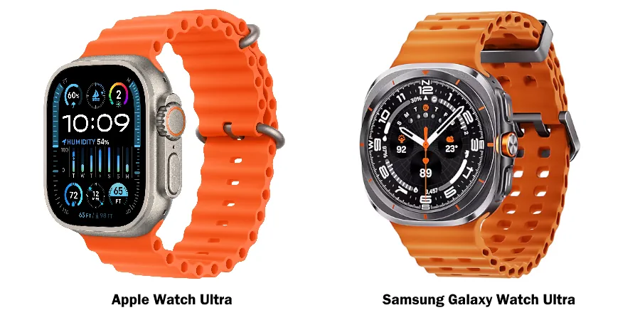 apple watch ultra vs samsung galaxy watch ultra design