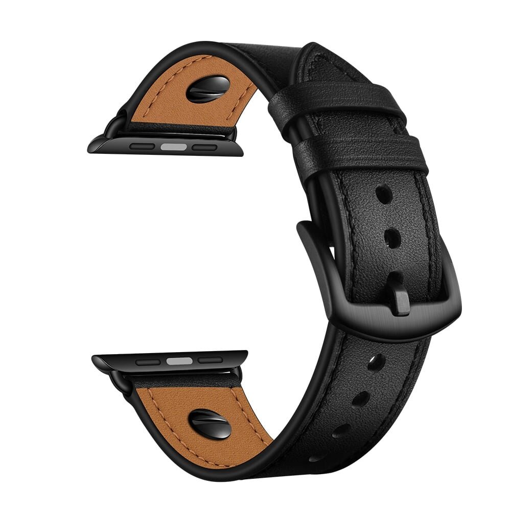 Strap-it Strap-it Apple Watch Leather Strap with Screw (Black) Strap-it Strap-it Apple Watch Leather Strap with Screw (Black)
