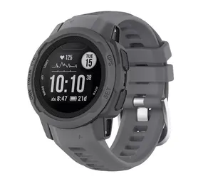 Strap-it Garmin Instinct 2s Silicone Strap (Dark Gray)