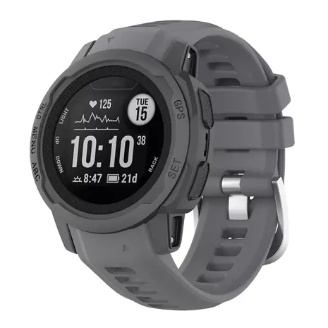Strap-it Strap-it Garmin Instinct 2s Silicone Strap (Dark Gray)