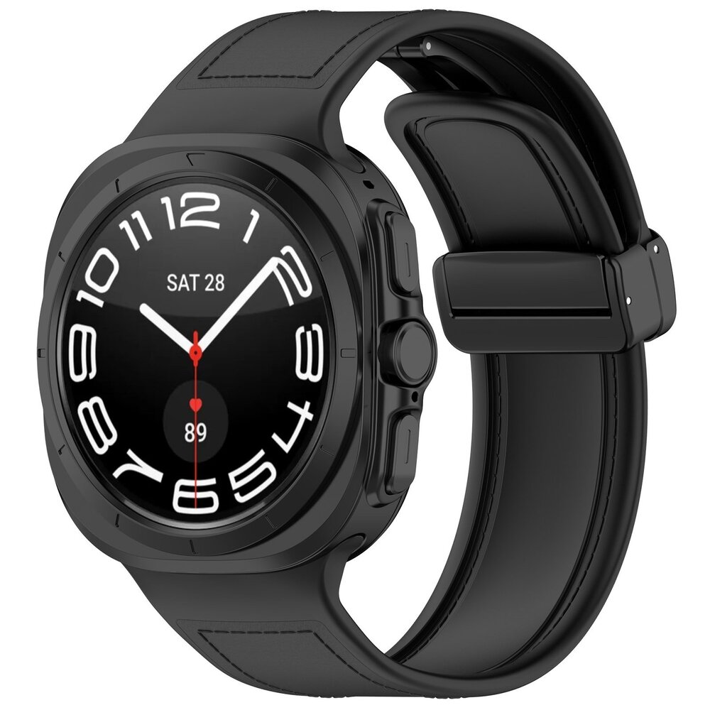 Strap-it Strap-it Samsung Galaxy Watch Ultra Leather Hybrid Strap (Black) Strap-it Strap-it Samsung Galaxy Watch Ultra Leather Hybrid Strap (Black)