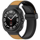 Strap-it Samsung Galaxy Watch Ultra Leather Hybrid Strap (Light Brown) Strap-it Samsung Galaxy Watch Ultra Leather Hybrid Strap (Light Brown)