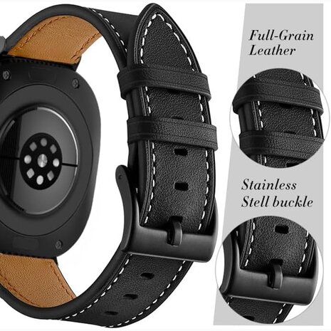 Strap-it Strap-it Samsung Galaxy Watch Ultra Buckled Leather Strap (Black) Strap-it Strap-it Samsung Galaxy Watch Ultra Buckled Leather Strap (Black)