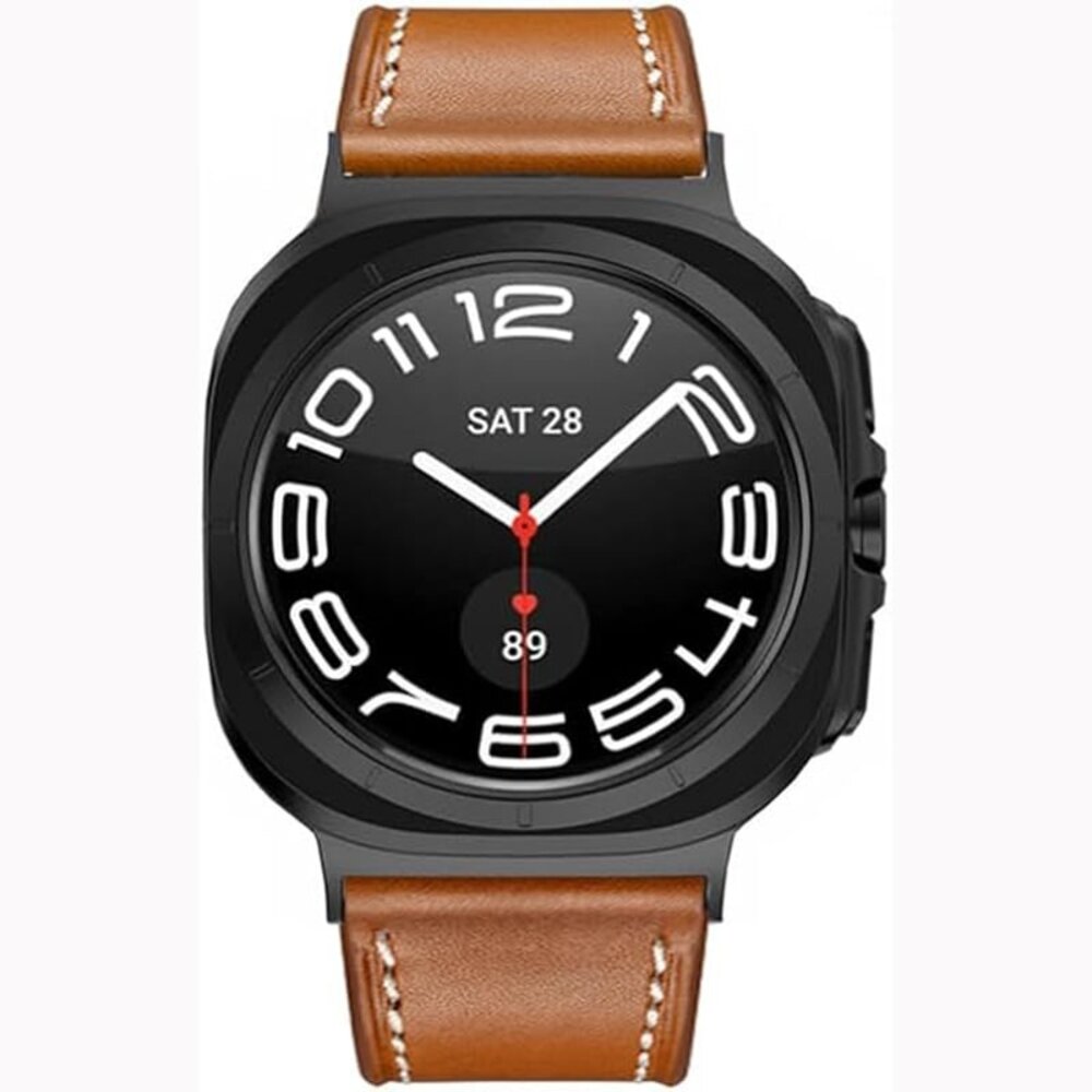 Strap-it Strap-it Samsung Galaxy Watch Ultra Buckled Leather Strap (Brown) Strap-it Strap-it Samsung Galaxy Watch Ultra Buckled Leather Strap (Brown)