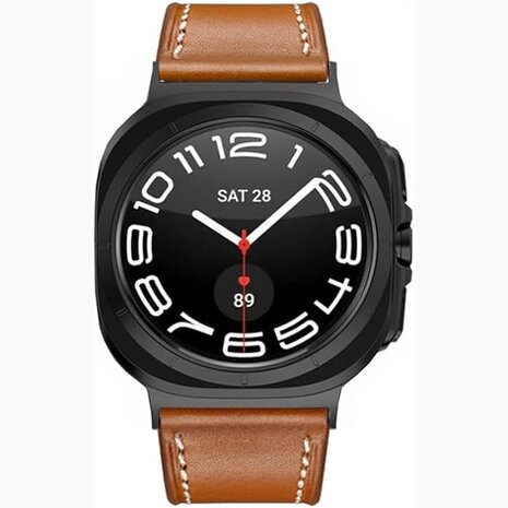 Strap-it Strap-it Samsung Galaxy Watch Ultra Buckled Leather Strap (Brown) Strap-it Strap-it Samsung Galaxy Watch Ultra Buckled Leather Strap (Brown)