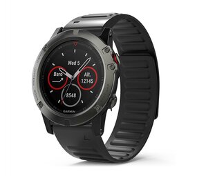 Strap-it Garmin Epix Gen 2 Magnetic Silicone Strap (Black)