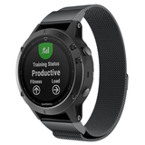 Strap-it Garmin Quatix 5 / 6 / 7 Milanese Strap (Black)