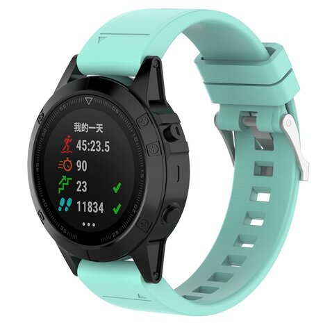 Strap-it Strap-it Garmin Quatix 5 / 6 / 7 Glossy Silicone Strap (Aqua) Strap-it Strap-it Garmin Quatix 5 / 6 / 7 Glossy Silicone Strap (Aqua)