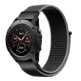 Strap-it Garmin Quatix 5 / 6 / 7 Nylon Strap (Charcoal)