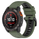 Strap-it Garmin Quatix 5 / 6 / 7 Buckled Sport Strap (Olive Green/Black)