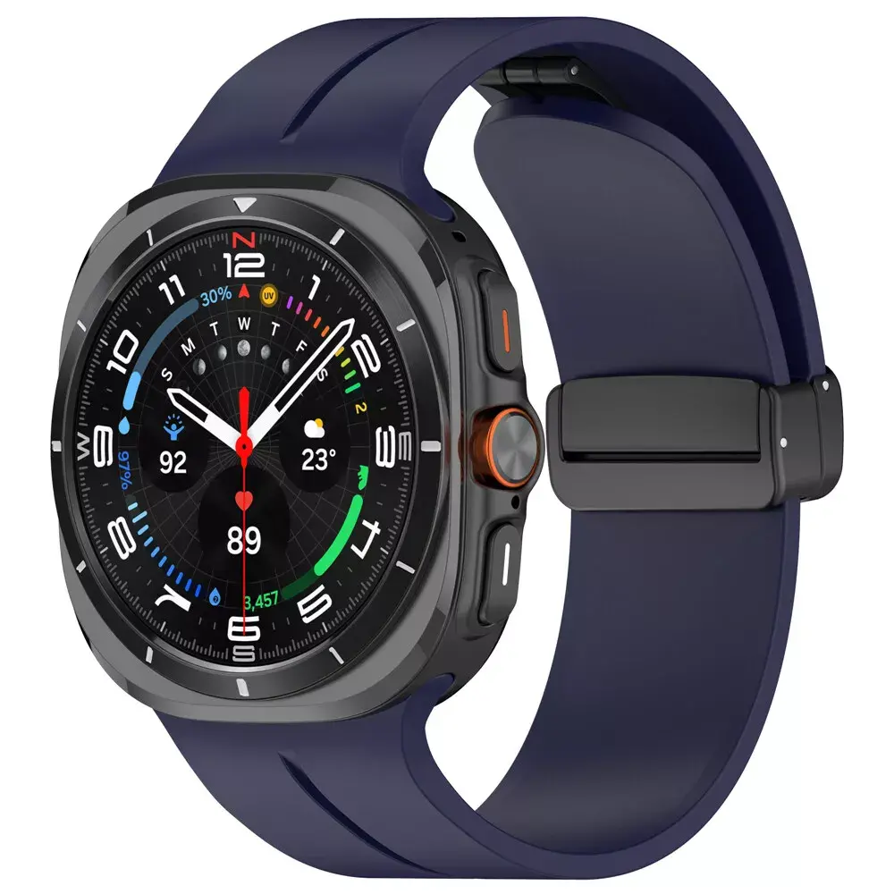 Strap-it Strap-it Samsung Galaxy Watch Ultra Sport Strap with D-buckle (Dark Blue) Strap-it Strap-it Samsung Galaxy Watch Ultra Sport Strap with D-buckle (Dark Blue)