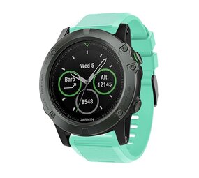 Strap-it Garmin Quatix 3 / 6x / 7x Solar Silicone Strap (Aqua)