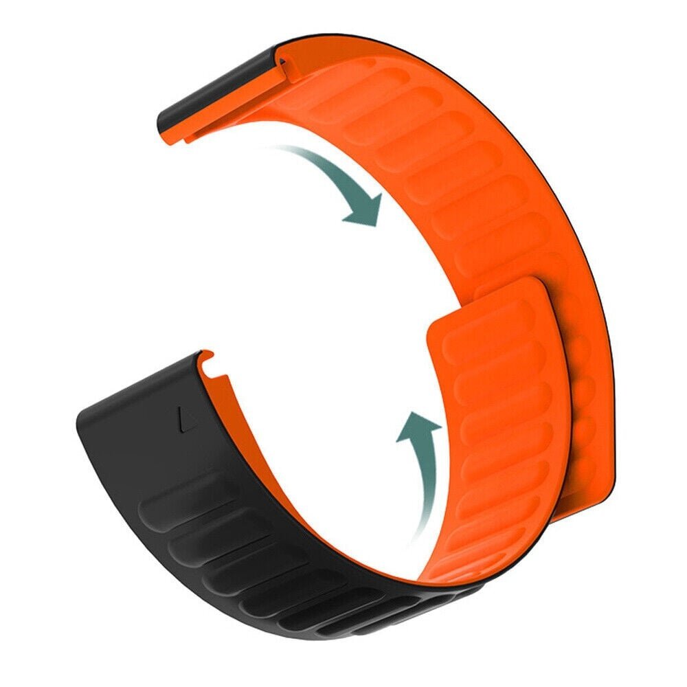 Strap-it Strap-it Garmin Quatix 3 / 6x / 7x Solar Magnetic Silicone Strap (Black/Orange) Strap-it Strap-it Garmin Quatix 3 / 6x / 7x Solar Magnetic Silicone Strap (Black/Orange)