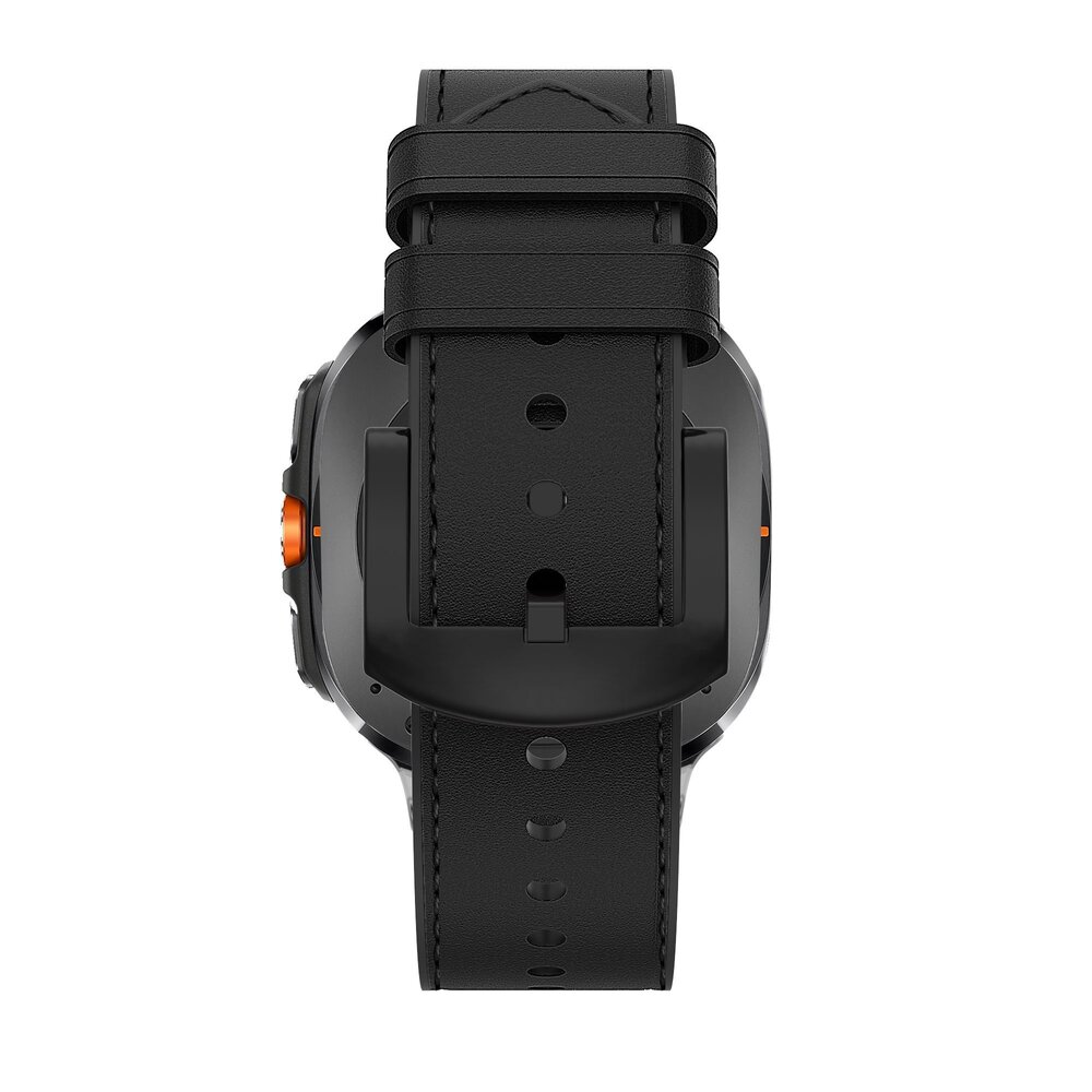 Bandz Bandz Samsung Galaxy Watch Ultra Leather Hybrid Strap with Buckle (Black) Bandz Bandz Samsung Galaxy Watch Ultra Leather Hybrid Strap with Buckle (Black)