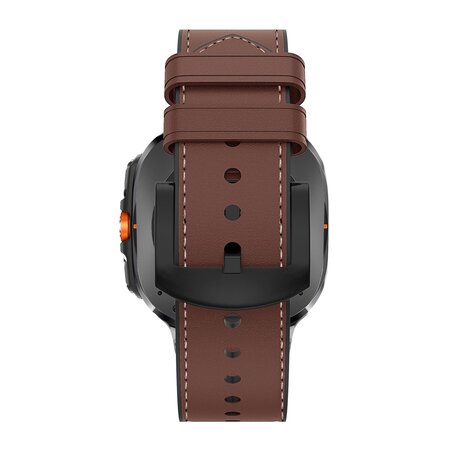 Bandz Bandz Samsung Galaxy Watch Ultra Leather Hybrid Strap with Buckle (Brown) Bandz Bandz Samsung Galaxy Watch Ultra Leather Hybrid Strap with Buckle (Brown)